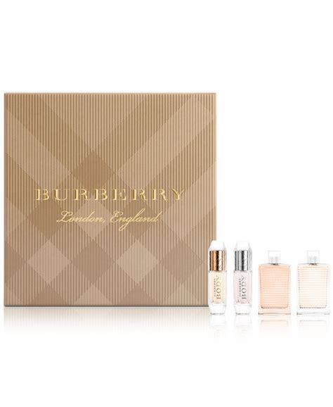 burberry 4 pc women's coffret miniature gift set|BURBERRY .